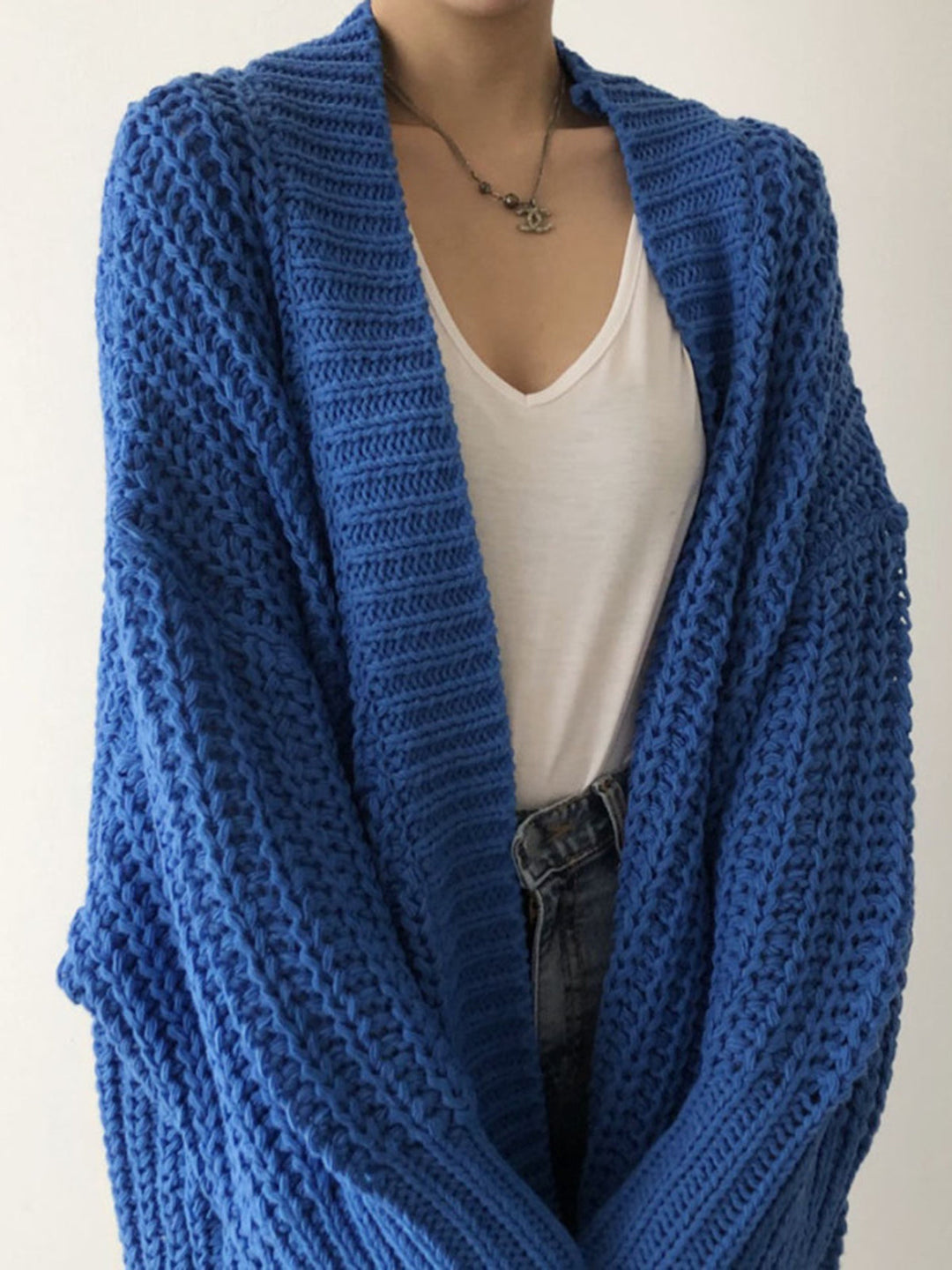 Oversized Split Knit Cardigan