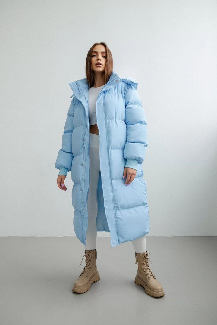 Oversized Women's Quilted Puffer Trench Coat For Women