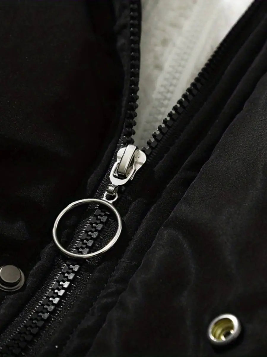 Women's Padded Winter Jacket with Fleece Lining