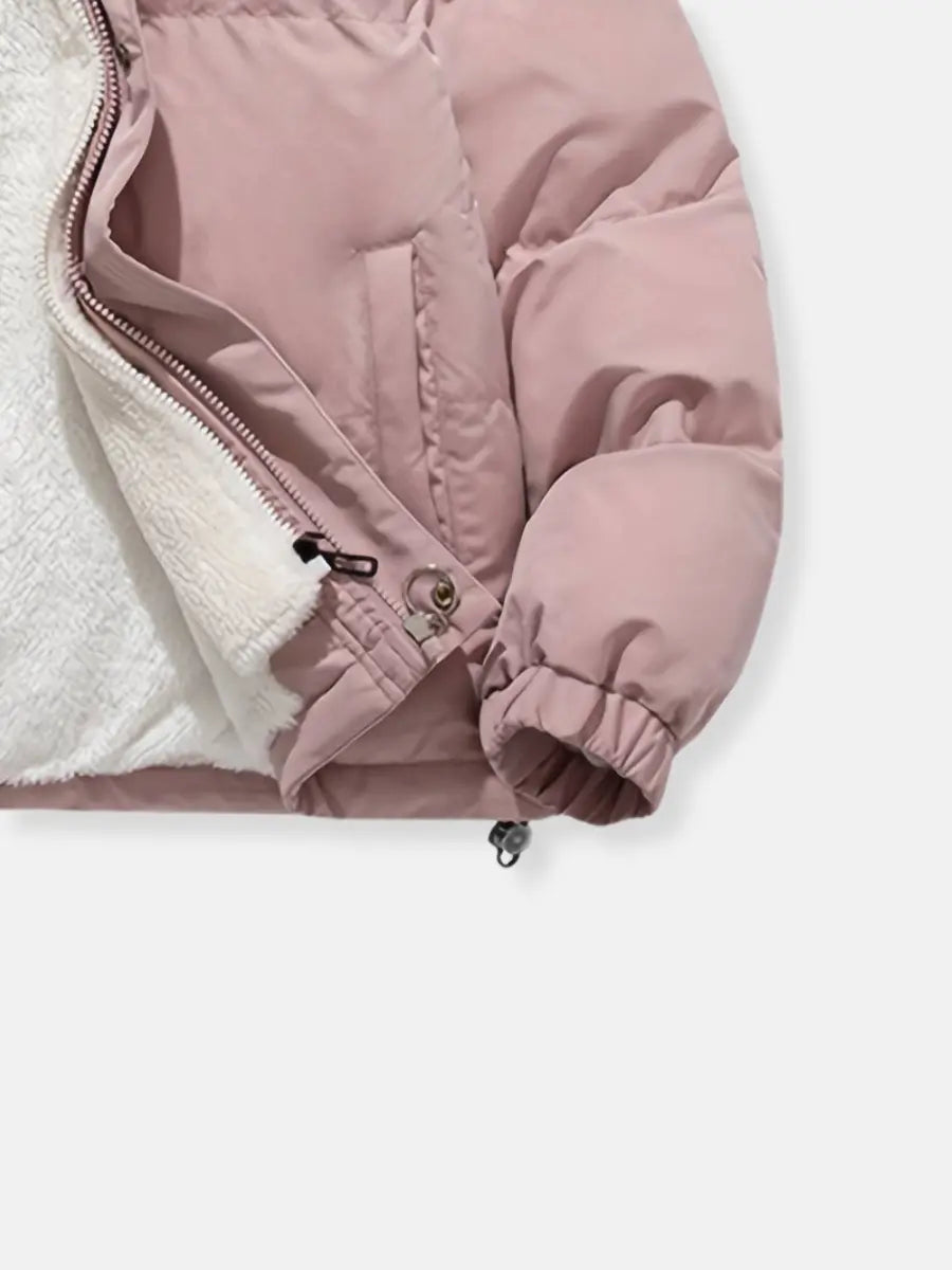 Women's Padded Winter Jacket with Fleece Lining