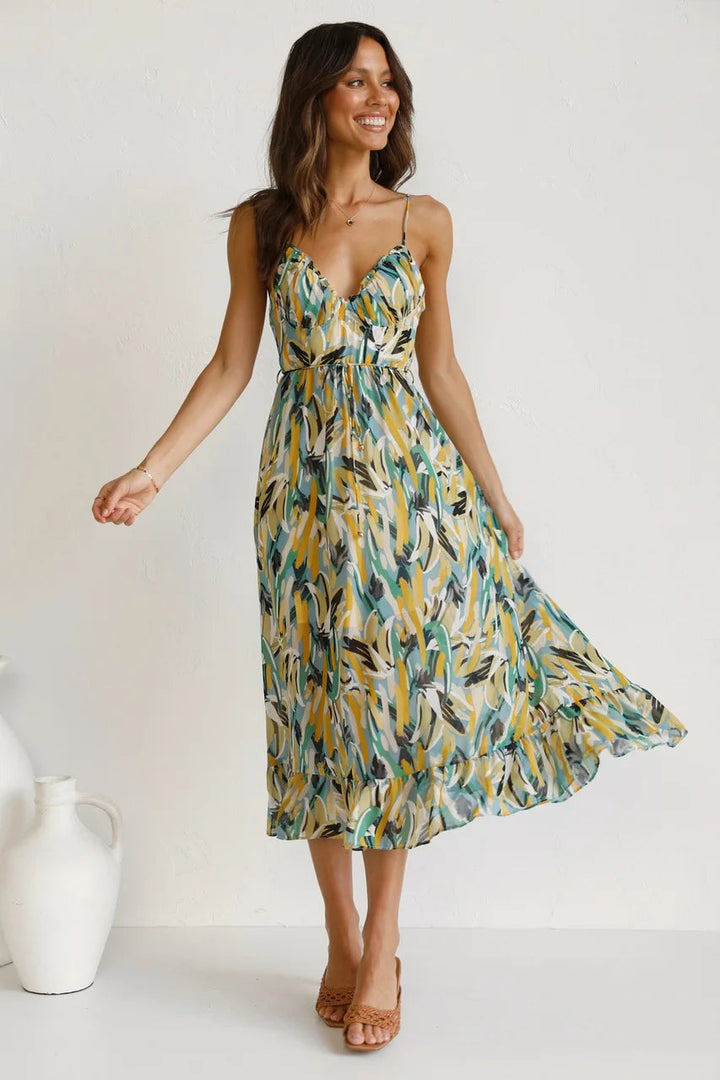 GABRIELLA | Printed Summer Dress with Fresh Comfort and Sunny Style for Free Days