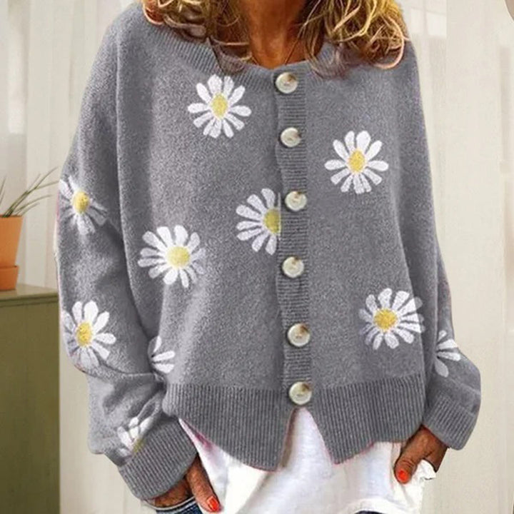 Button-Down Cardigan - Classic Knit Long Sleeve Sweater