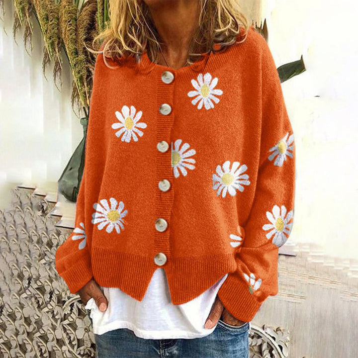 Button-Down Cardigan - Classic Knit Long Sleeve Sweater