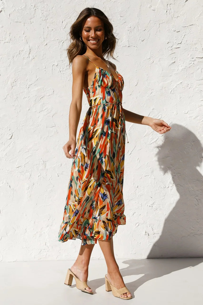 GABRIELLA | Printed Summer Dress with Fresh Comfort and Sunny Style for Free Days
