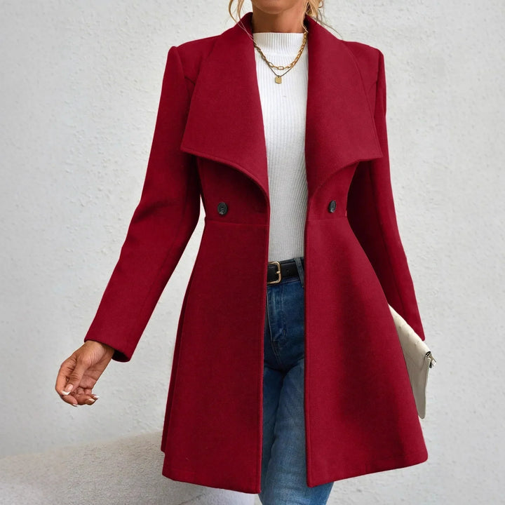 Slim-Fit Wool Coat – Chic Transitional Outerwear for Office and Casual Wear