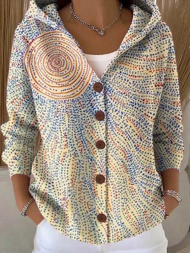 Leila | Button Hooded Sweater