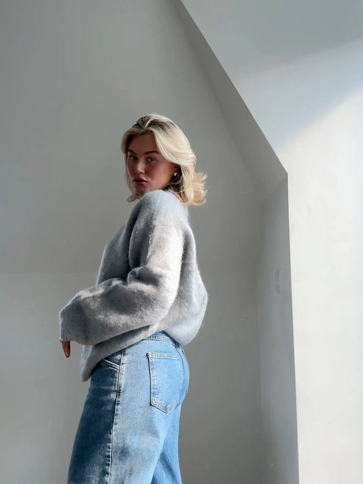 Women's Cozy Elegant Mohair Sweater