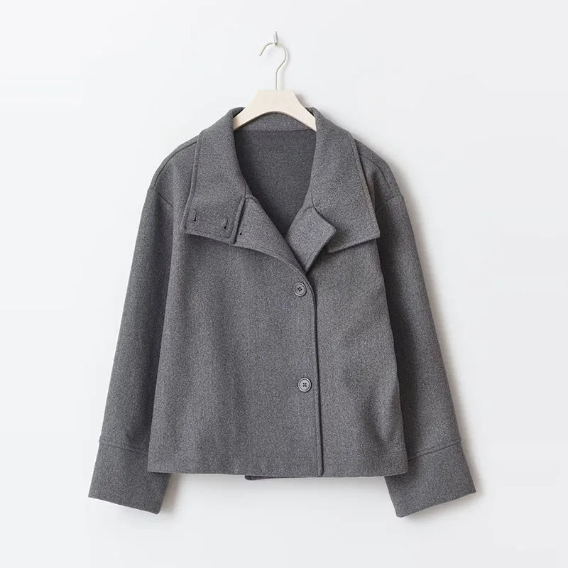 Stand Collar Women's Pea Coat