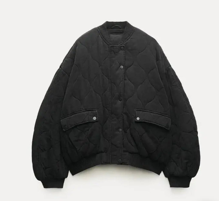 Women's Relaxed Quilted Bomber Jacket