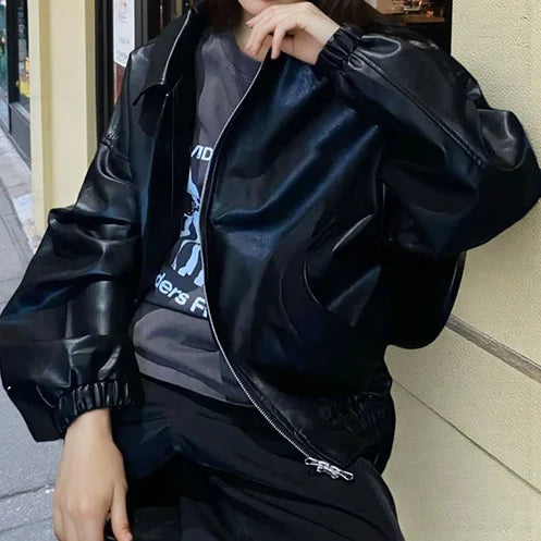 Women's Classic Faux Leather Jacket