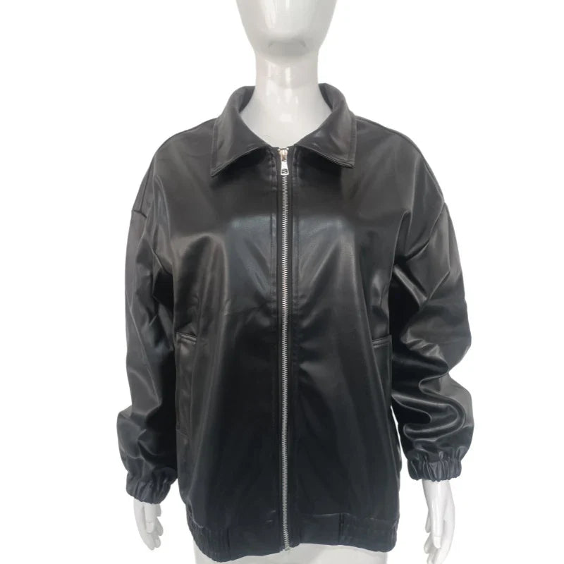 Women's Classic Faux Leather Jacket