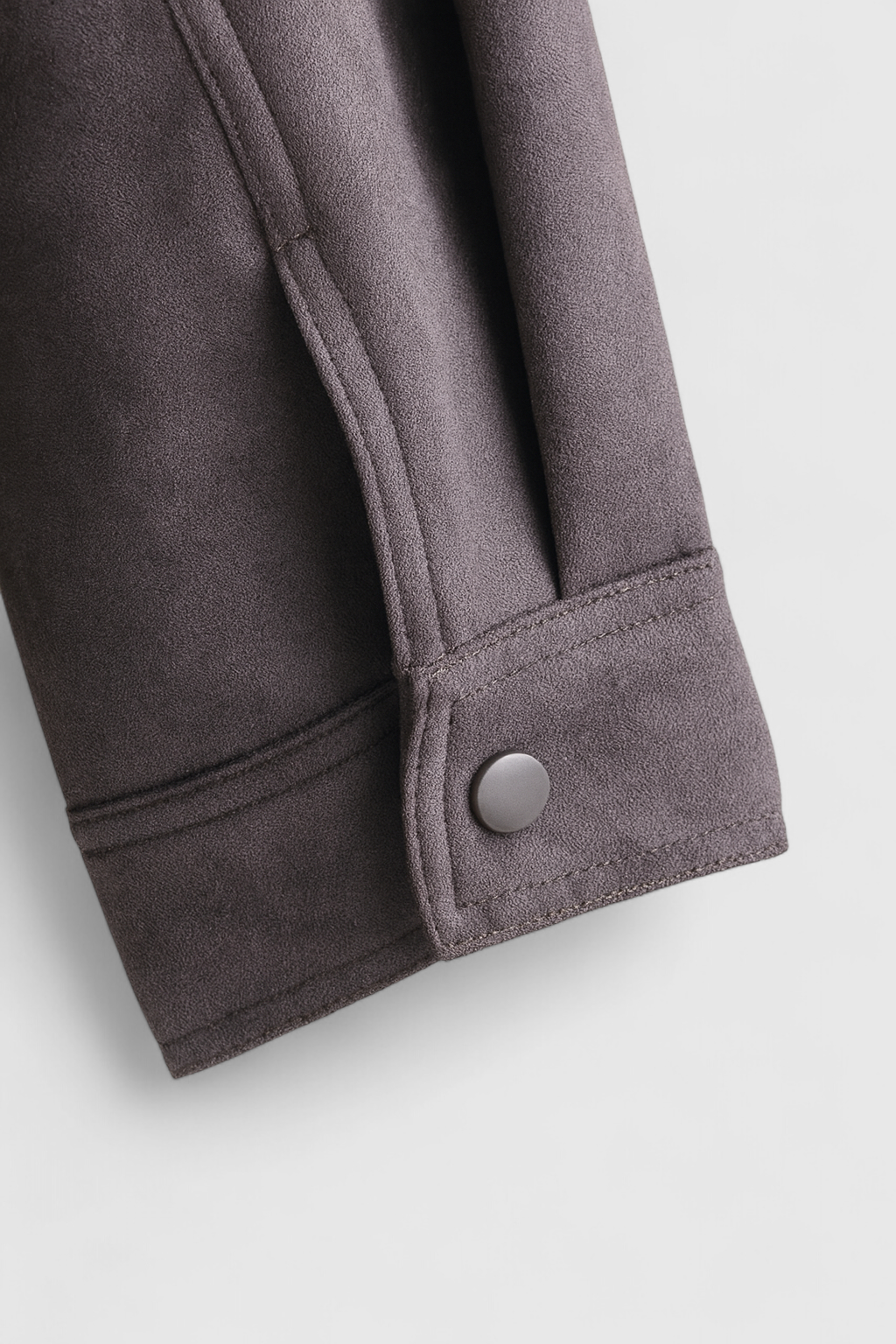 Trendy Dark Grey Bomber Jacket with Stand Collar