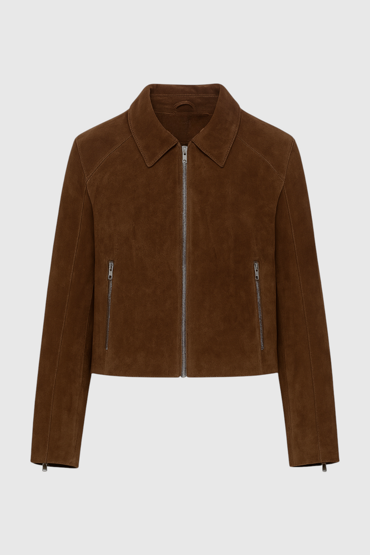 Vintage-Inspired Short Jacket with Comfortable Fit