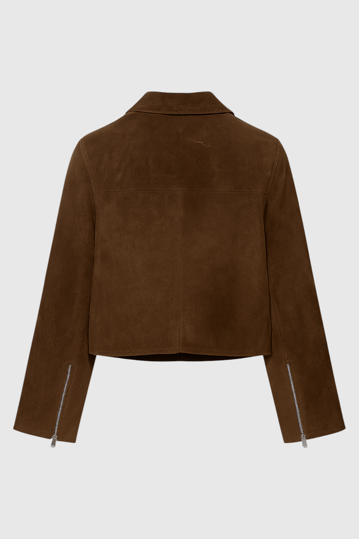 Vintage-Inspired Short Jacket with Comfortable Fit