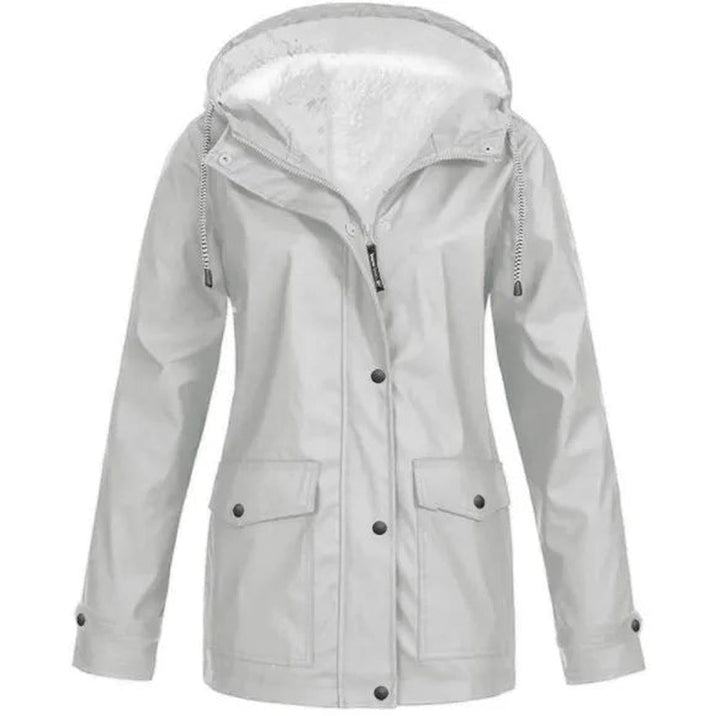 Women's Water and Windproof Fleece-Lined Jacket With Hood