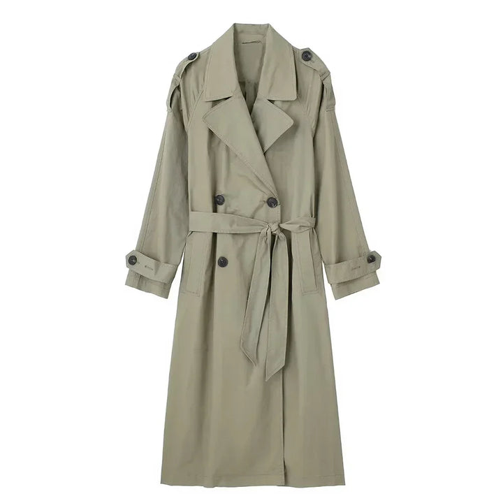 Black Trench Coat Women – Chic Double Breasted Design for Stylish Layering