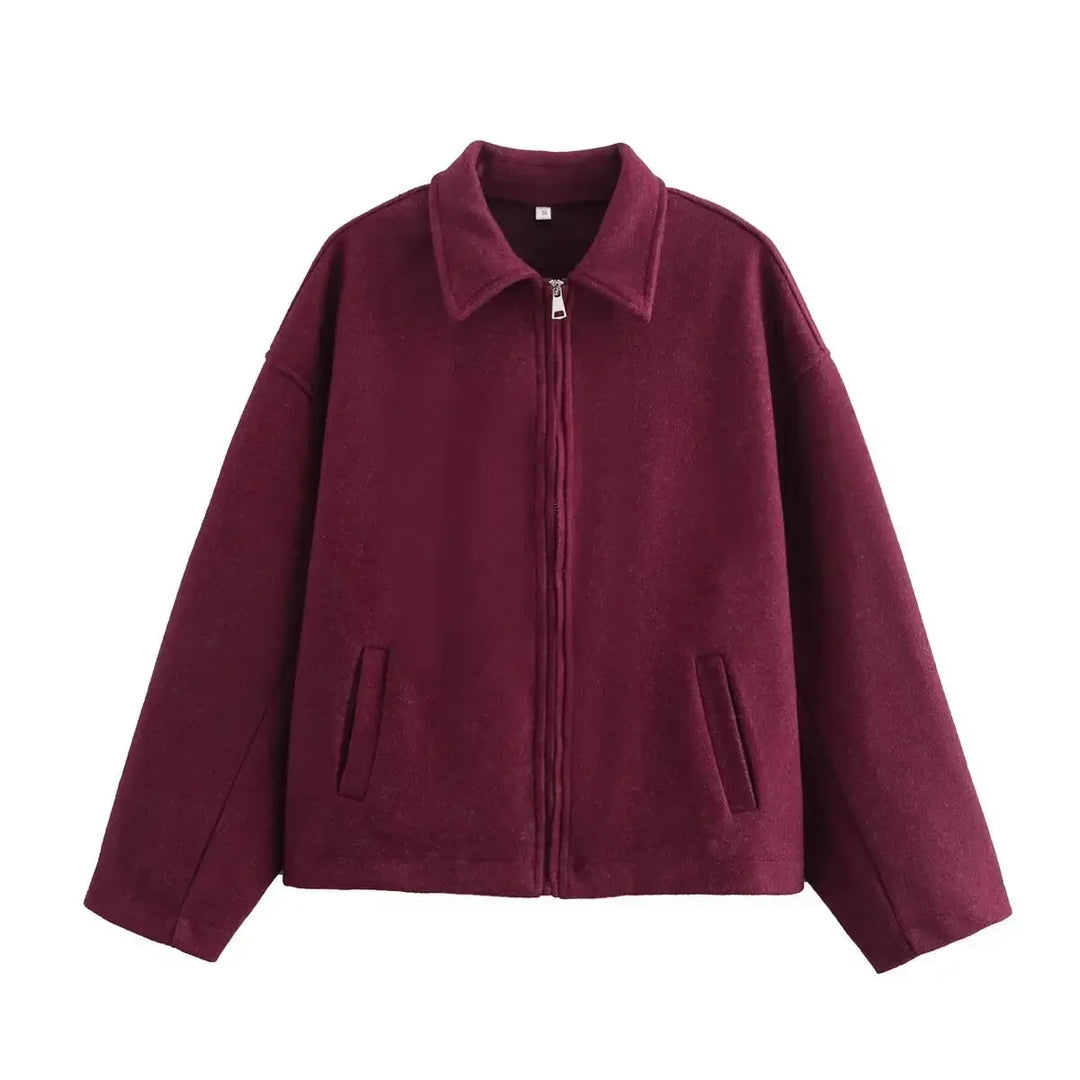 Women's Zipper Collar Jacket