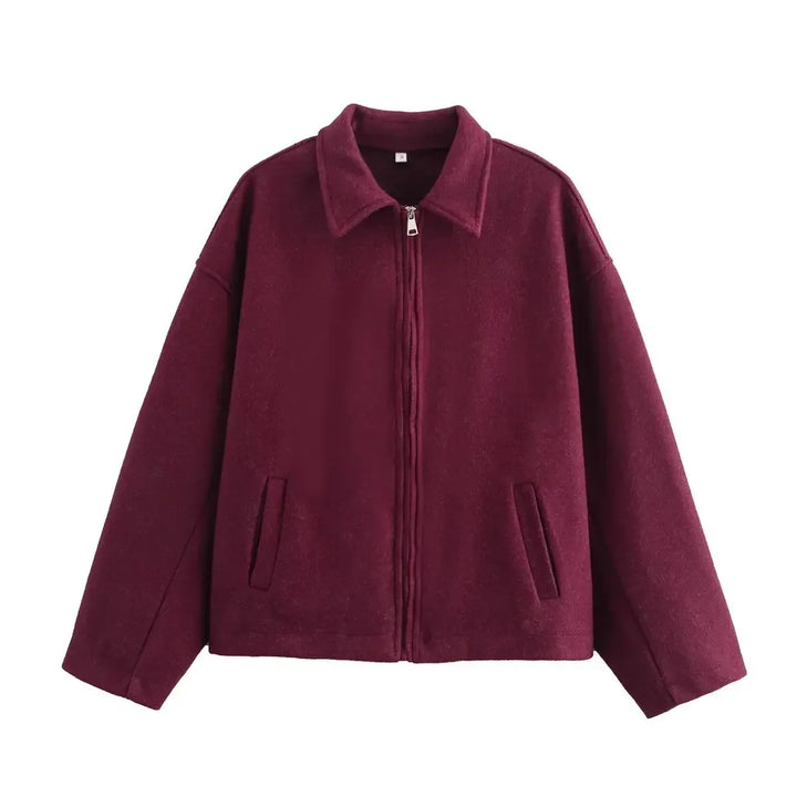 Women's Zipper Collar Jacket