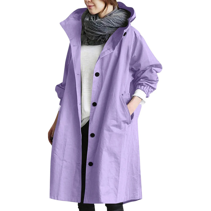 Women's Long Hooded Trench Coat