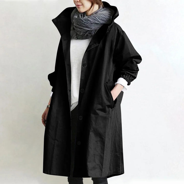 Women's Long Hooded Trench Coat