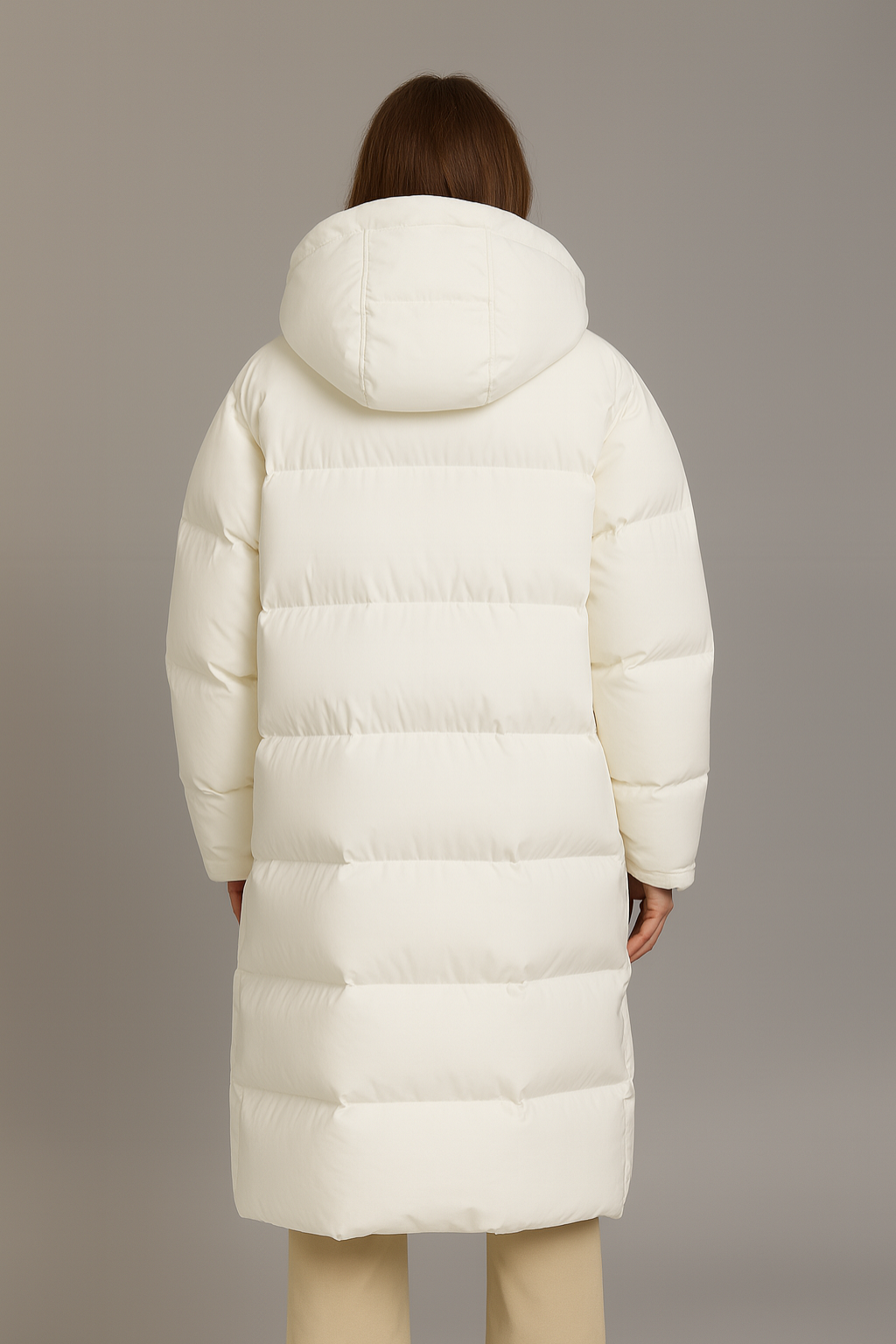 Women’s Longline Hooded Puffer Coat Jacket