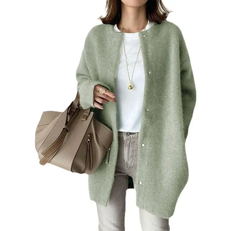 Women's Loose Fit Knitted Cardigan Jacket