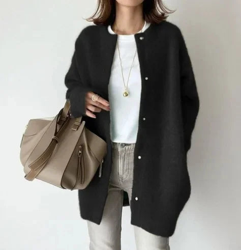 Women's Loose Fit Knitted Cardigan Jacket
