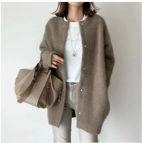 Women's Loose Fit Knitted Cardigan Jacket