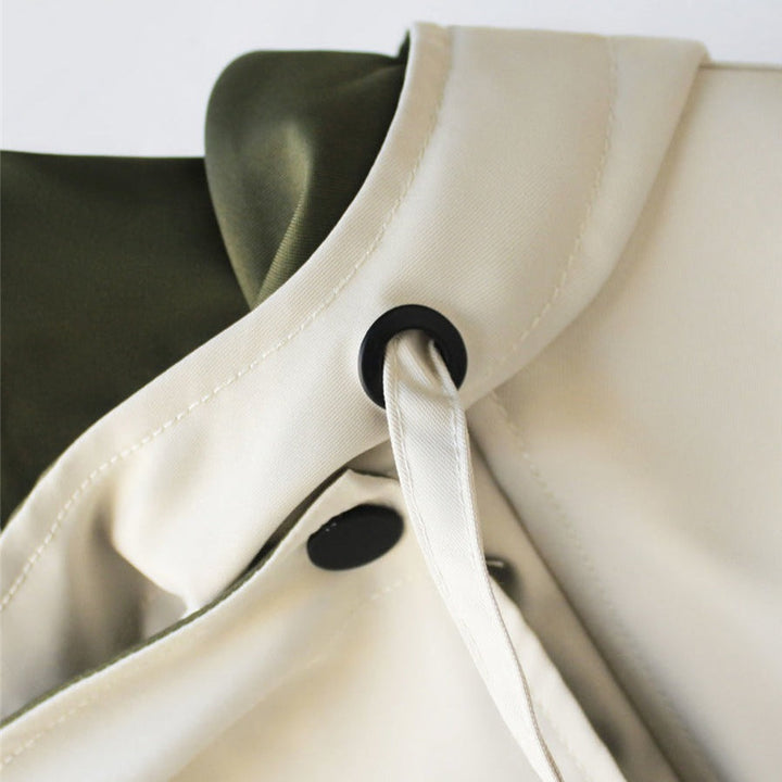 Waterproof Windbreaker Jacket with Layered Hood Design for Women