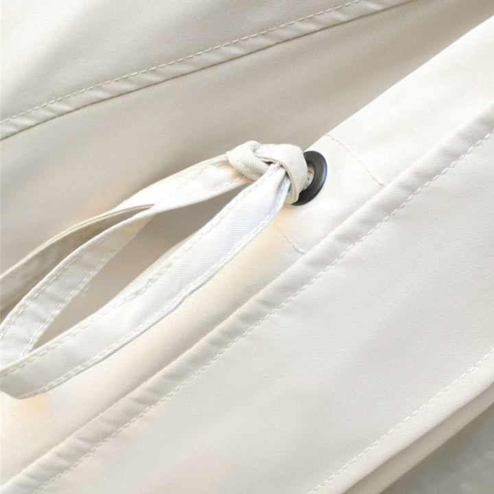 Waterproof Windbreaker Jacket with Layered Hood Design for Women