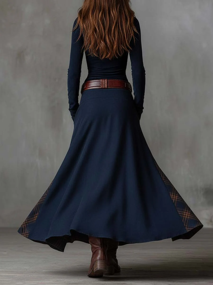 NOOR™ | Maxi Dress with Waist Accent and Vintage Bohemian Look