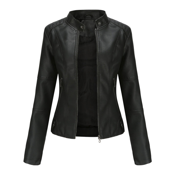 Women's Sleek Modern Tailored Jacket — Structured Long-Sleeve Lapel Blazer Coat