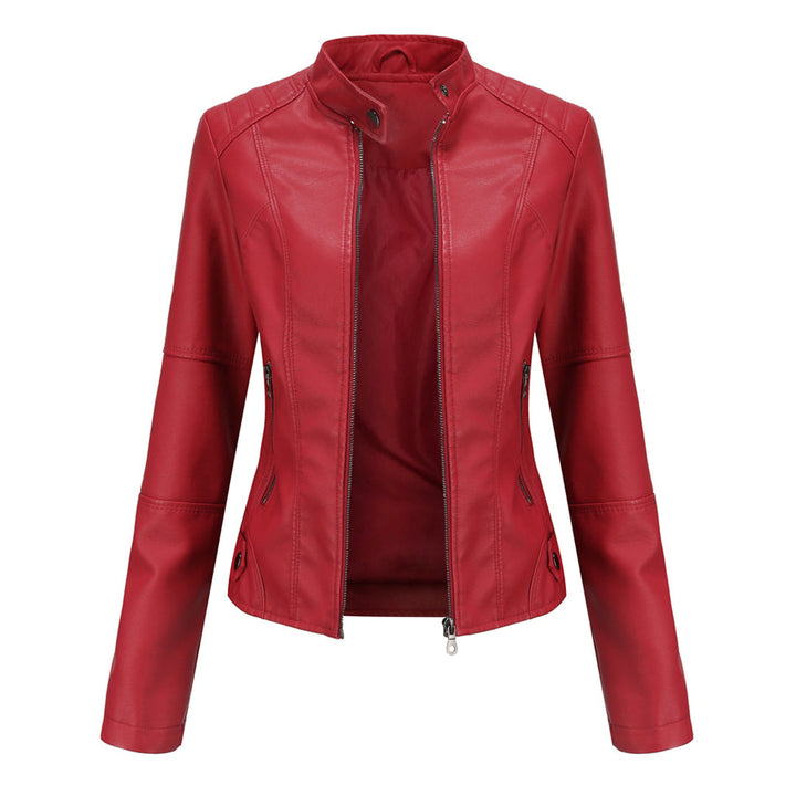Women's Sleek Modern Tailored Jacket — Structured Long-Sleeve Lapel Blazer Coat