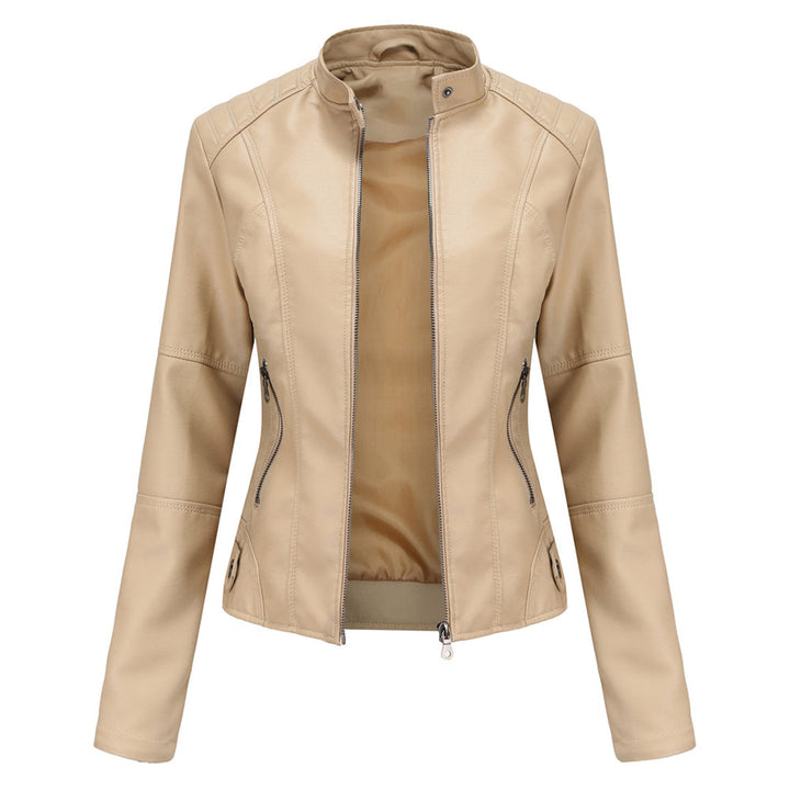 Women's Sleek Modern Tailored Jacket — Structured Long-Sleeve Lapel Blazer Coat