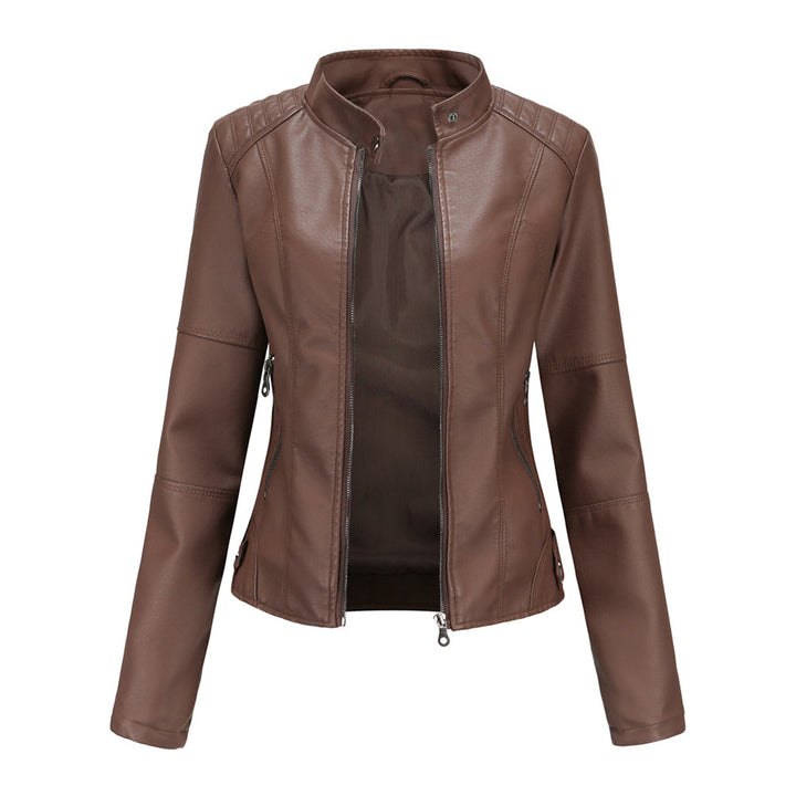 Women's Sleek Modern Tailored Jacket — Structured Long-Sleeve Lapel Blazer Coat