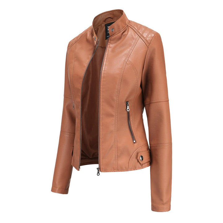 Women's Sleek Modern Tailored Jacket — Structured Long-Sleeve Lapel Blazer Coat