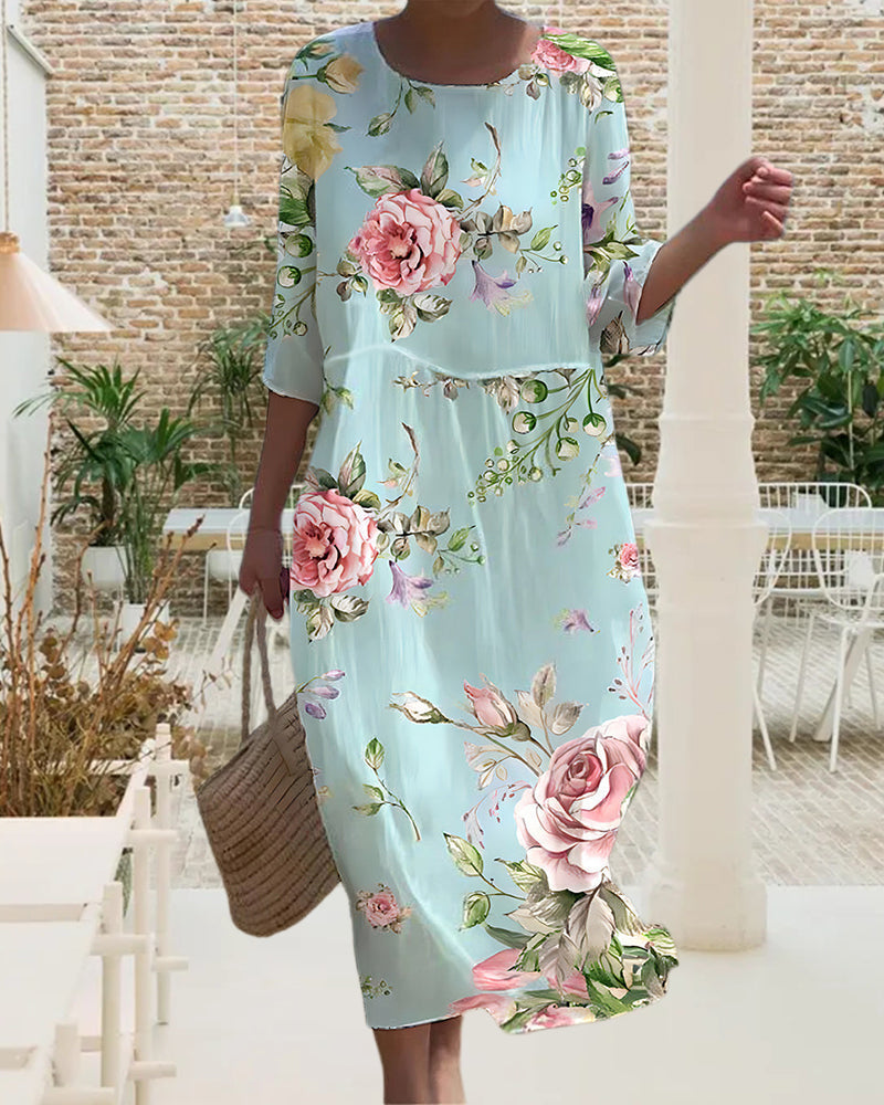 Annalisa | Elegant and Comfortable Floral Dress for Sunny Days