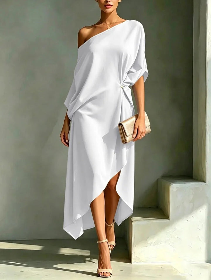 HARLOW |  Maxi Dress with Asymmetric Hem for Elegant Evenings