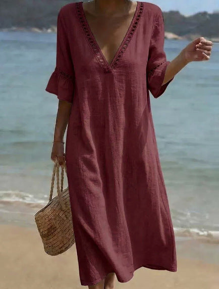 ELARA | Breezy Maxi Dress Flattering Comfort Seaside Style