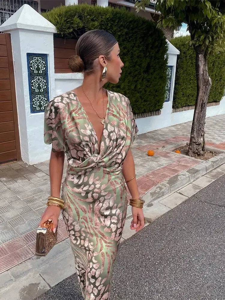 Claire | Midi Dress Copper Color