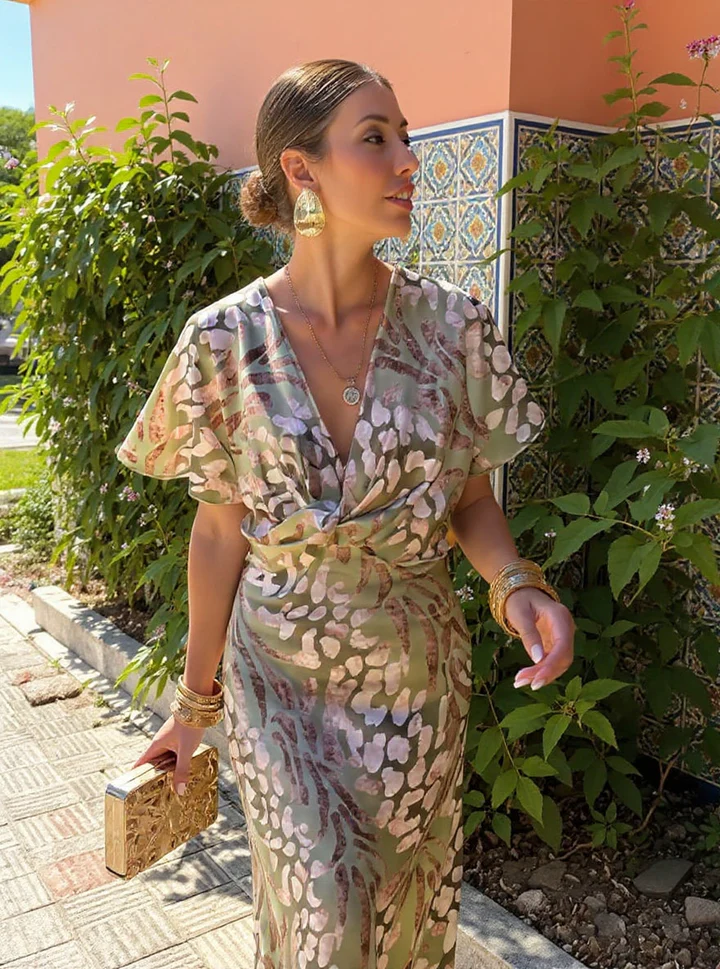Claire | Midi Dress Copper Color