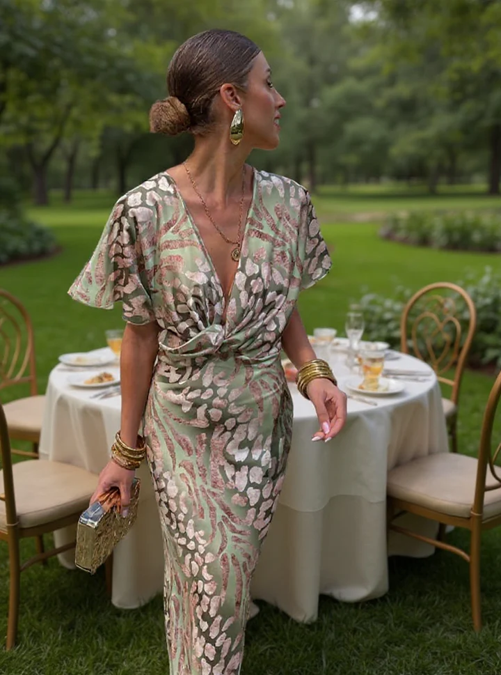 Claire | Midi Dress Copper Color